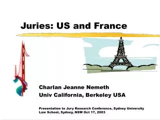 Juries: US and France