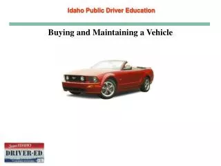 Idaho Public Driver Education