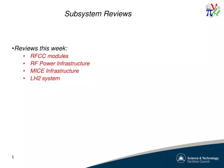 subsystem reviews