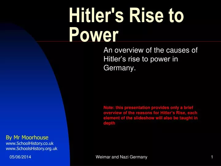 hitler s rise to power