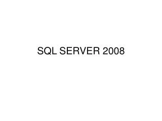 sql server 2008