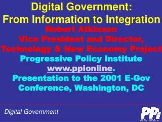 Digital Government: From Information to Integration