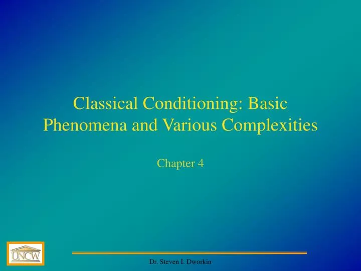 classical conditioning basic phenomena and various complexities