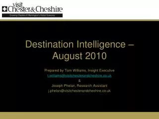 Destination Intelligence – August 2010