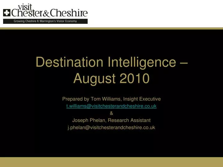destination intelligence august 2010