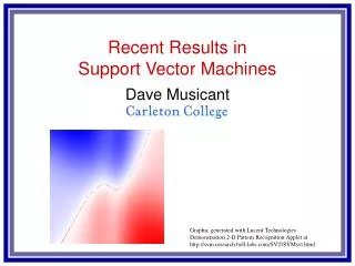 Recent Results in Support Vector Machines