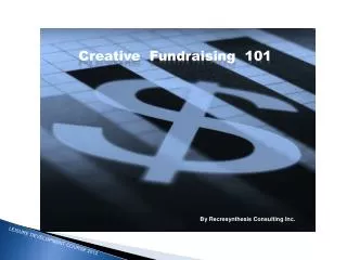 Creative Fundraising 101