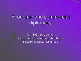 Economic and commercial diplomacy
