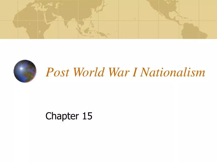 post world war i nationalism
