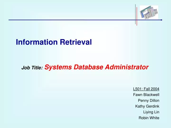 job title systems database administrator