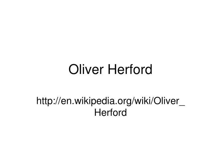 oliver herford