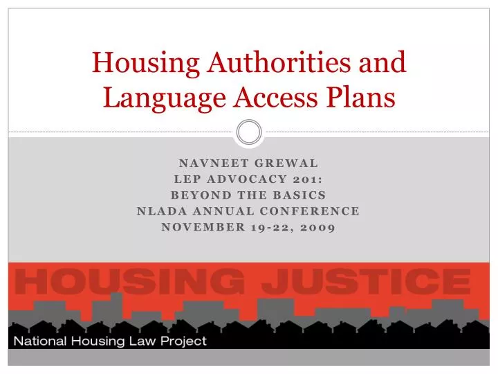 housing authorities and language access plans