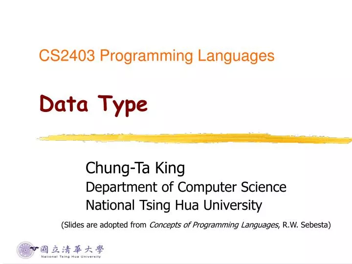cs2403 programming languages data type