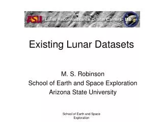 Existing Lunar Datasets