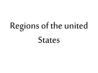 Regions of the united States