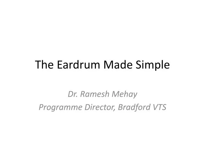 the eardrum made simple