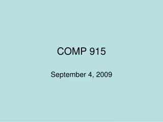 COMP 915