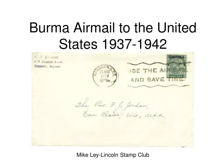 burma airmail to the united states 1937 1942