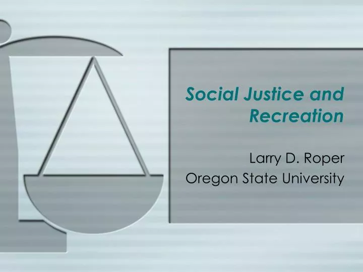 social justice and recreation