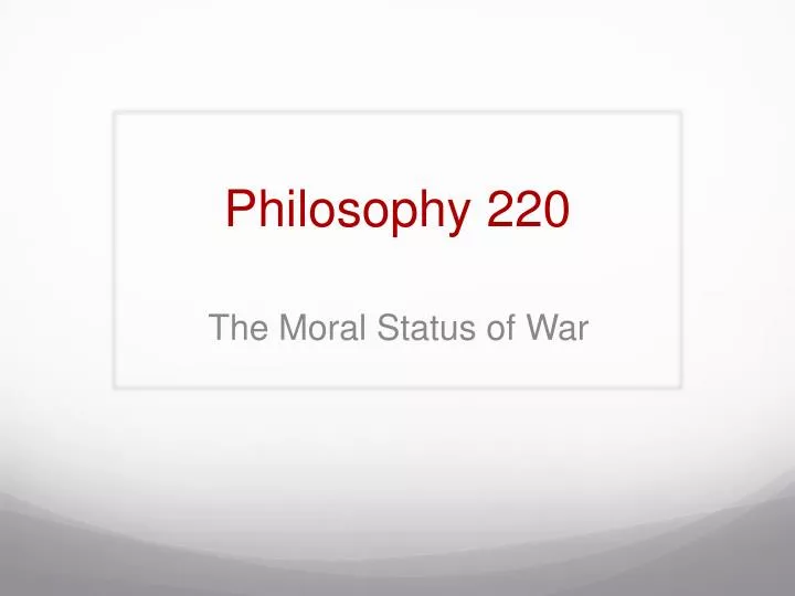 philosophy 220