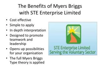 The Benefits of Myers Briggs with STE Enterprise Limited