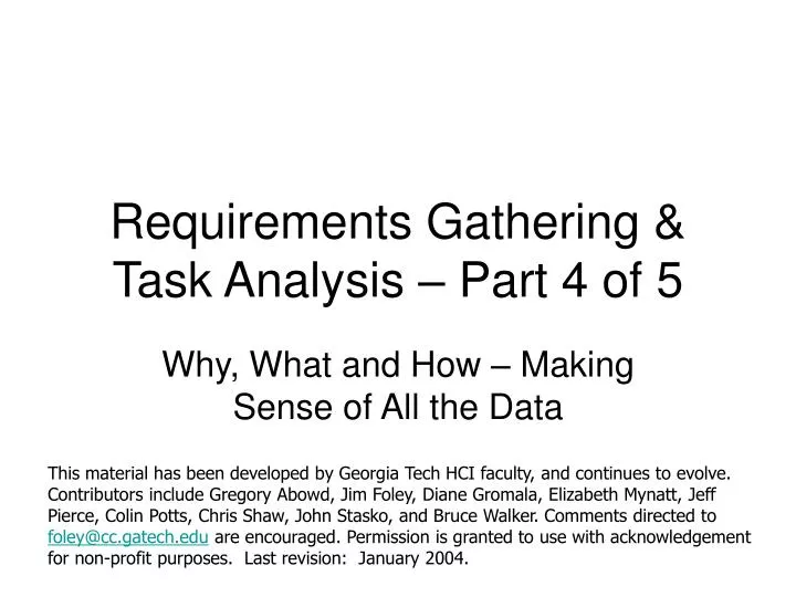 requirements gathering task analysis part 4 of 5