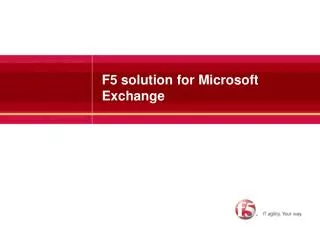 F5 solution for Microsoft Exchange