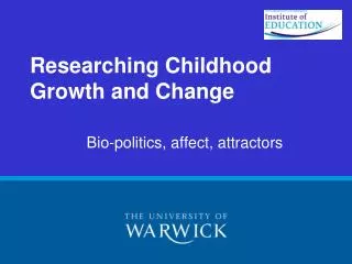 Researching Childhood Growth and Change