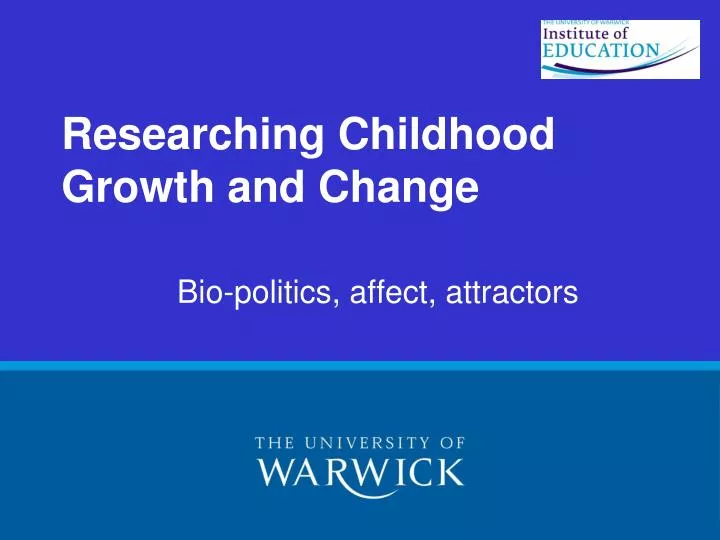 researching childhood growth and change