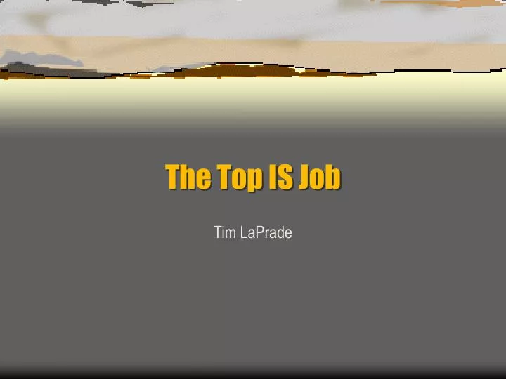 the top is job