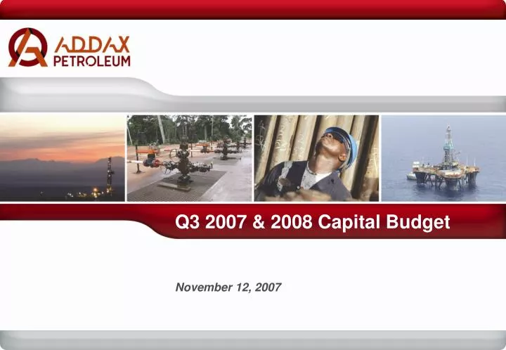 q3 2007 2008 capital budget