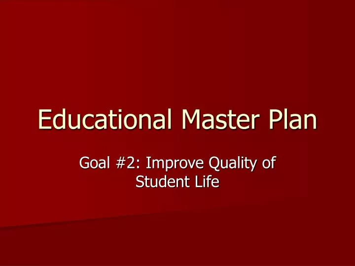 educational master plan