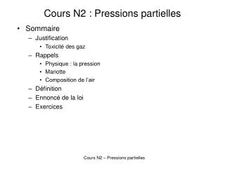 cours n2 pressions partielles