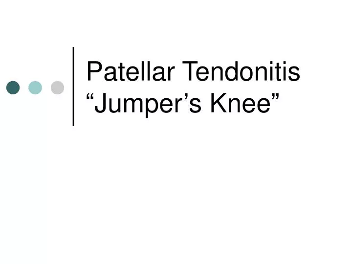 patellar tendonitis jumper s knee