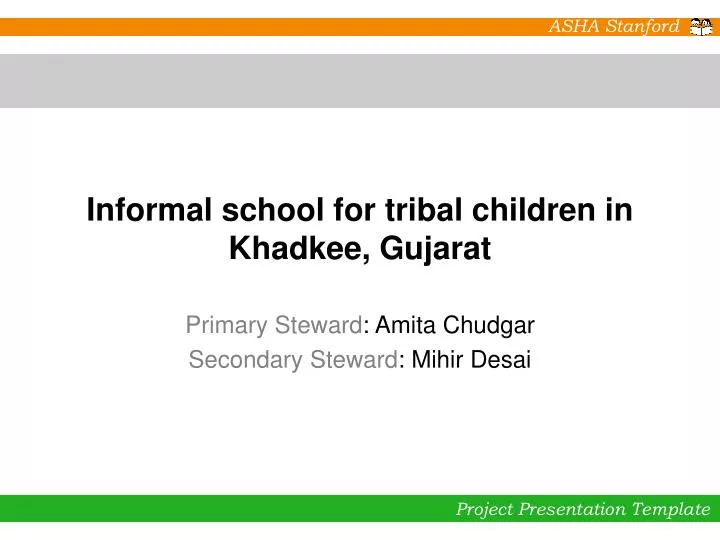 informal school for tribal children in khadkee gujarat