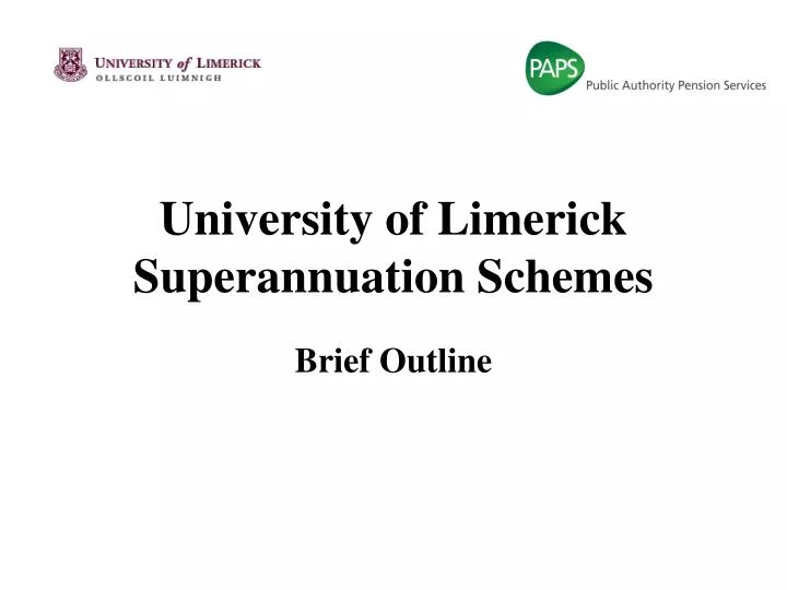 university of limerick superannuation schemes