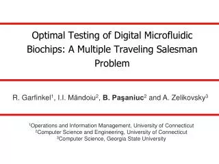 Optimal Testing of Digital Microfluidic Biochips: A Multiple Traveling Salesman Problem