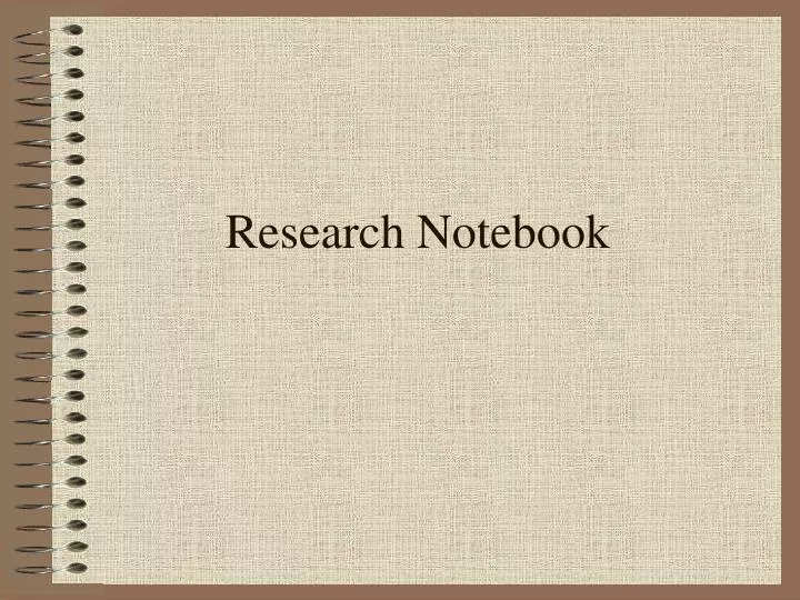 research notebook