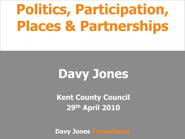 politics participation places partnerships