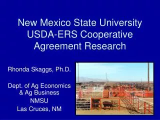 New Mexico State University USDA-ERS Cooperative Agreement Research