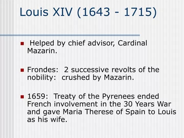 louis xiv 1643 1715