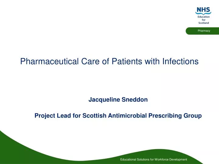 pharmaceutical care of patients with infections