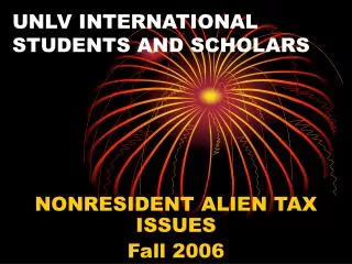 UNLV INTERNATIONAL STUDENTS AND SCHOLARS