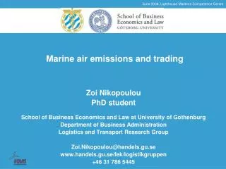 Marine air emissions and trading