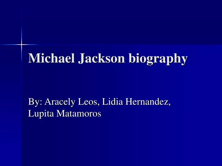 michael jackson biography