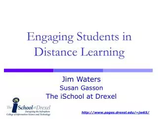 Engaging Students in Distance Learning