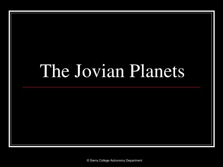 the jovian planets
