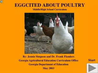 EGGCITED ABOUT POULTRY Middle/High School Curriculum