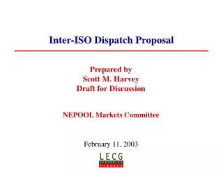 Inter-ISO Dispatch Proposal