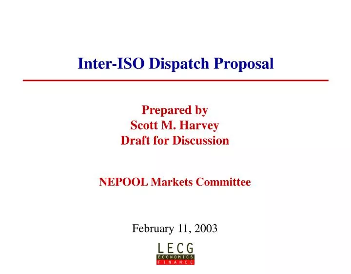 inter iso dispatch proposal